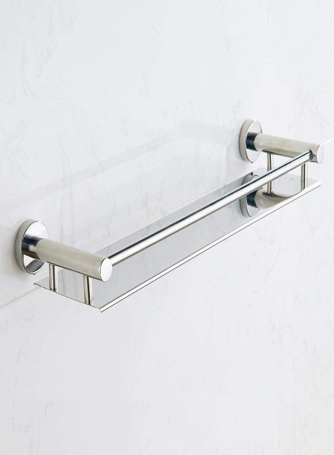 HANDY Bathroom Accessories Stainless Steel Bathroom Shelf Shower Shelf | Bathroom Shelves for Kitchen Bedroom Home Bathroom Organizer (16 x 5 inch, Silver) - Image 1